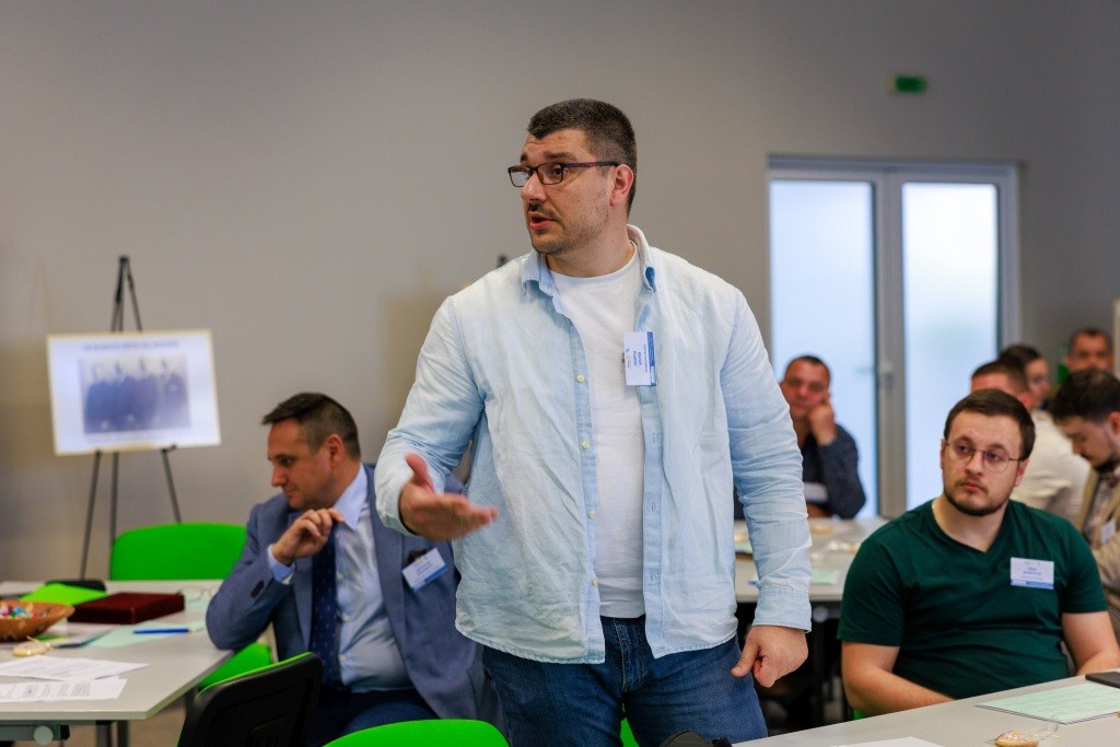 Participant speaking during an interactive session